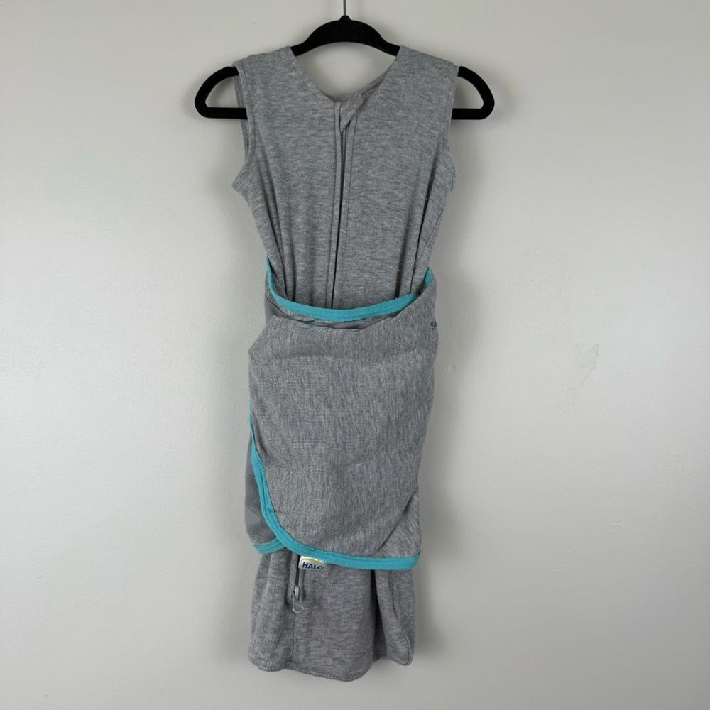 HALO Sleep Sack DEAL TEMP swaddle Grey Size Newborn TOG 1.5 Heather Gray/Aqua
